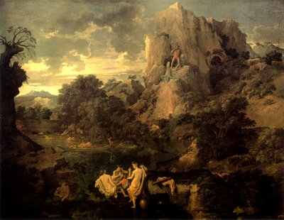 Landscape with Hercules and Cacus by Nicolas Poussin